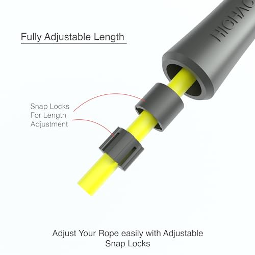 Image of Professional Heavy Skipping Rope for Man Women & Children Adjustable Weighted Skipping Rope for Exercise, Tangle Free, 10 Feet, Bright Xanthix
