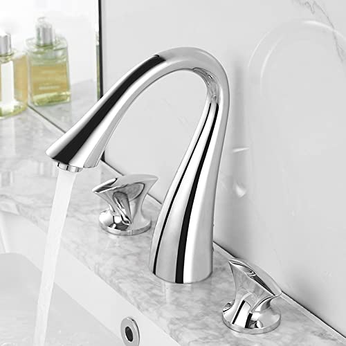 Robinets de lavabo à trois trous en laiton pour remplacer une robinetterie fuyante