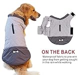 Idepet Wasserdichte Hundejacke Rückseite