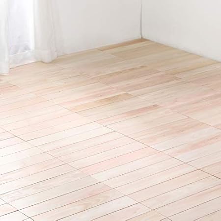Amazon Co Jp ユカハリタイル ひのきタイル ひのき タイル 節あり 2畳用 フローリングタイル スピード設置 Diy リフォーム 無塗装 Diy 工具 ガーデン