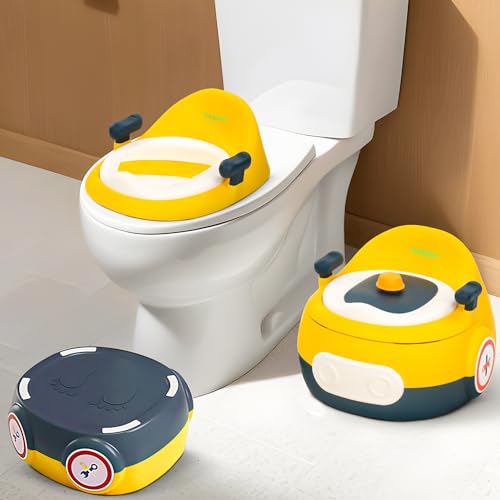 Image of Baybee 3-in-1 Baby Potty Training Seat | Comfortable & Safe Kids Potty Chair with Anti-Slip Toilet Seat, Removable Pot, Handles & Splash Guard | Potty Seat for Boys & Girls (Yellow)