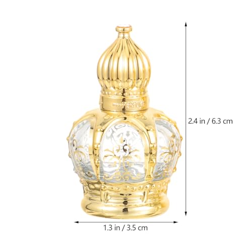 Image of Housoutil 10ml Essential Oil Glass Roller Bottle, 20PCS Refillable Vintage Perfume Bottles, Middle Eastern Style Glass Roll on Dispenser with Cap for Thai Amulet Essential Oil Catholic Baptism