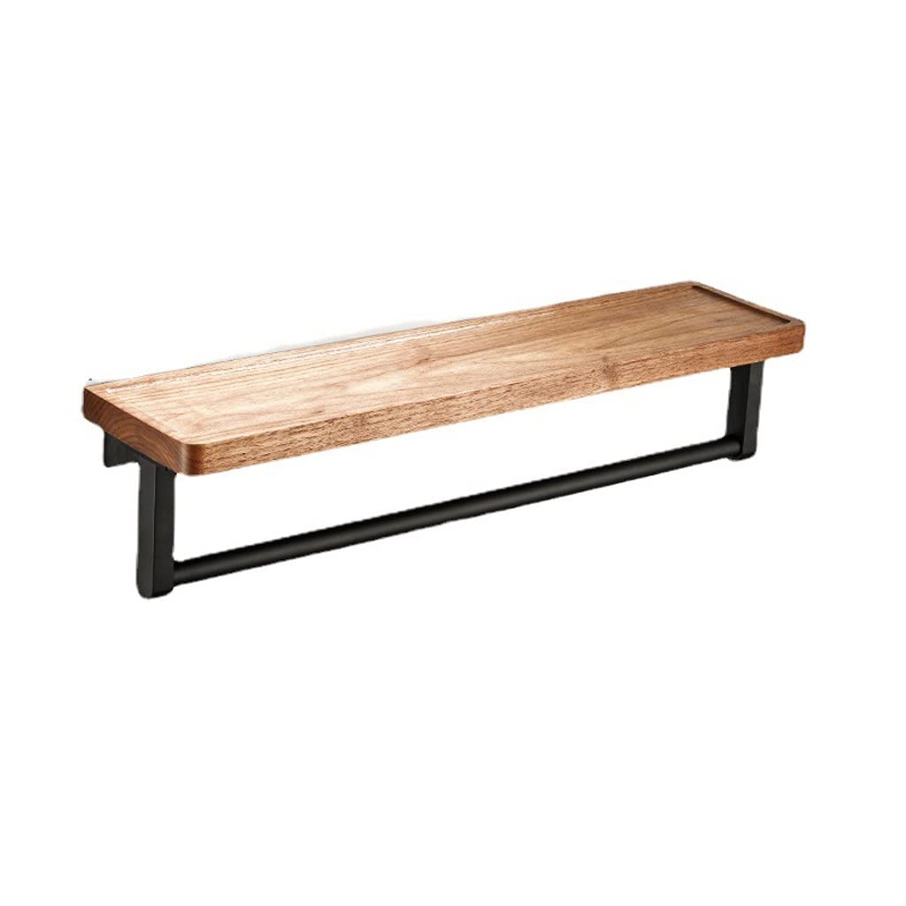 Étagère d'angle de salle de bain en bois et porte-papier hygiénique pour WC suspendu