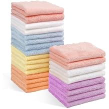 Orighty Baby Washcloths 24-Pack 7x9, Microfiber Coral Fleece Baby Towels, Super Soft and Absorbent Wash Cloths for Newborns, Infants and Toddlers, Gentle on Delicate Skin for Face Hands and Body