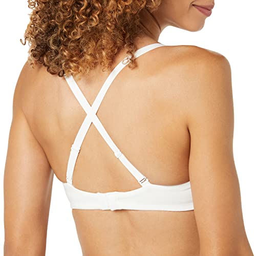 Amazon Essentials Women's Underwire Lightly Padded Demi Cup Microfibre Bra, Pack of 2, Black/White, 36C - image 4