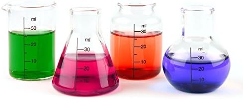CKB LTD Chemistry Shot Glasses, zestaw 4 sztuk, przezroczyste