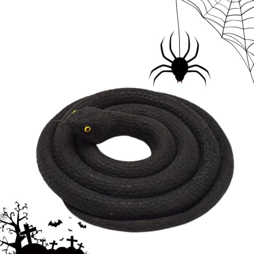 Serpiente de jardín contra palomas y reptiles de juguete para bromas de Halloween