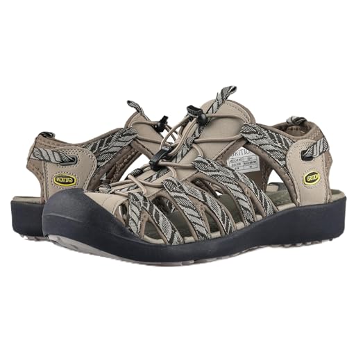 GRITION Hiking Sandals Women Closed Toe, Waterproof Lightweight Adjustable Hiking Athletic Sandals, Breathable For Beach Summer Adventure Comfortable Outdoor Sport