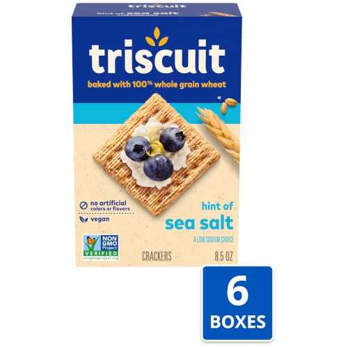 Triscuit Hint of Sea Salt Whole Grain Wheat Crackers, Vegan Snacks, 6 Boxes - image 4