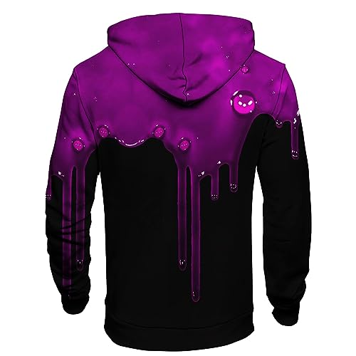 Ymosrh Men's Hooded Sweatshirt 3D Printed Long Sleeve O Neck Sweater Pullover Loose Hoodie Top Mens Trendy Hoodie4