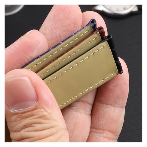 Bracelet montre cuir crocodile résistant compatible Omega