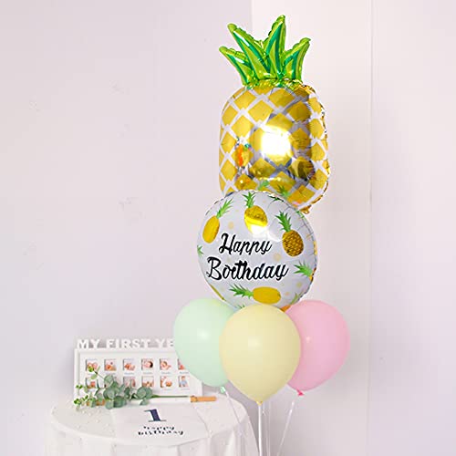 Horuius Pineapple Balloons Fruit Gold Pineapple Foil Mylar Balloons For Summer Beach Baby Shower Pineapple Themed Party Birthday Decoration Supplies 30 Inch 5Pcs #TOP3