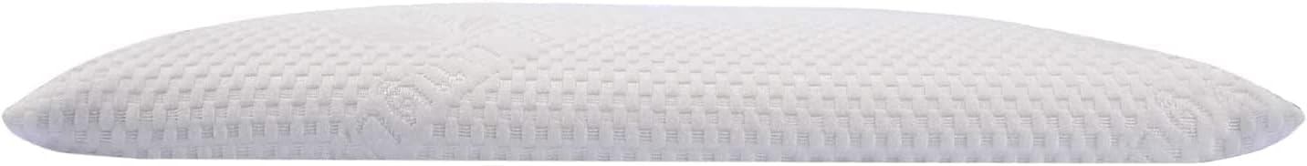 SUQ I OME Slim Sleeper -Thin Latex Pillow for Sleeping,Low Profile Ultra Thin for Stomach, Back, or Side Sleepers, Firm, 27x15.7x2.7 inch,Cube White