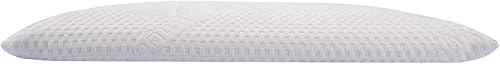 SUQ I OME Slim Sleeper - Almohada delgada de látex plana para dormir, perfil bajo, ultra fina para dormir boca abajo, espalda o de lado, firme, 27 x