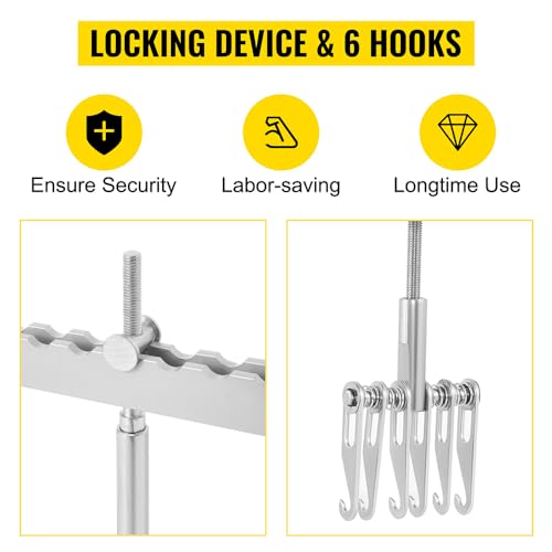 VEVOR Dent Pull Lever Bar, 6 Claw Hook Dent Puller, Single Leg Lifter Portable Dent Pull Bar Aluminum Alloy for Car Dent Repairing by VEVOR - Image 5