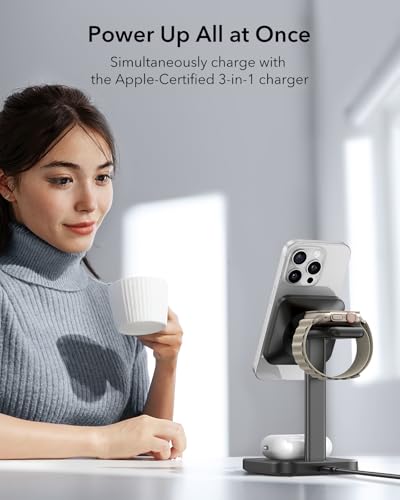 ESR 3-in-1 MagSafe Charging Station with Certified Apple Watch Charger — view 3