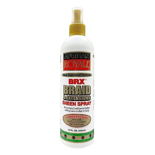 African Royale BRX Braid and Extensions Sheen Spray, 12 oz (Pack of 3)