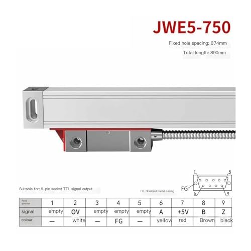 Sensor de desplazamiento digital JWE5-850mm con escala de 5 µm para mediciones 3