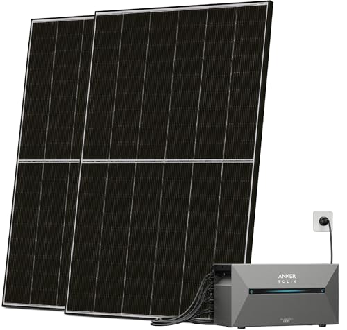 Solarway® All In One Balkonkraftwerk mit Speicher 880W komplett Steckdose - 1,6 kWh Anker Solix 2 PRO Speicher - Solaranlage Komplettset - 440W bifaziale Solarmodule & Anker Speicher & Zubehör Solarway® All In One Balkonkraftwerk mit Speicher 880W komplett Steckdose - 1,6 kWh Anker Solix 2 PRO Speicher - Solaranlage Komplettset - 440W bifaziale Solarmodule & Anker Speicher & Zubehör