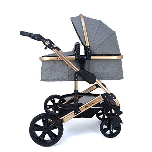 Pixini CALIFORNIA 3 in 1 Wandelwagen, Trio, Kind, Autostoel, Accessoires (Goud/Grijs) - Afbeelding 4
