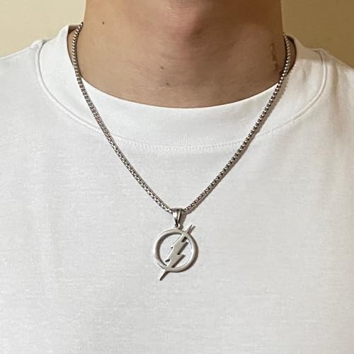 Image of Tapp Collections Stainless Steel Superhero Pendant Necklace