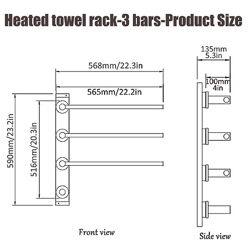 Calentador de toallas para baño de pared ideal para mañanas de invierno 7