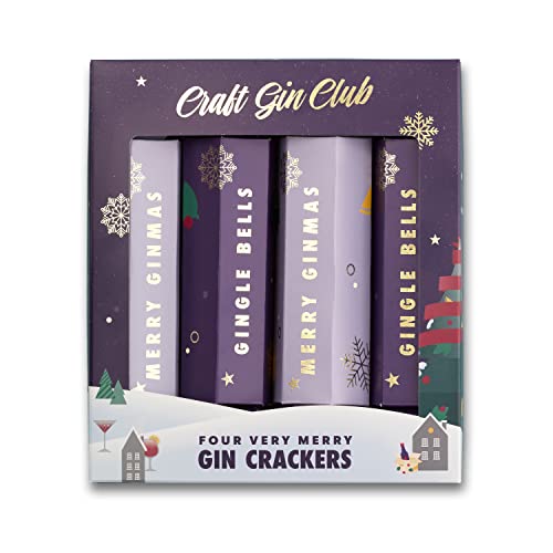 Craft Gin Club 4 Very Merry Gin Crackers Gin Christmas Crackers