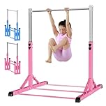 RokePro Gymnastics Bar, Foldable Gymnastics Bar for Kids, Home Gymnastics Training Bars, Height Adjustable,Steady Steel Construction, Anti-Slip, Easy to Assemble