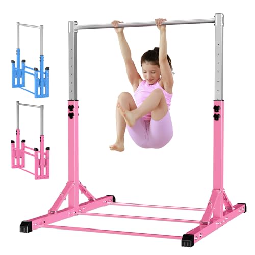 RokePro Gymnastik Turnreck,Faltbarer Turnreck Reckstange,Turnreck höhenverstellbar, Turnstange Indoor & Outdoor, Trainingsgeräte, Übungsstange für den Innenbereich, Heimtraining