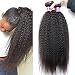 XiaoYuan Brazilian Yaki Straight Hair 3 Bundles 8a 100% Unprocessed Virgin Human Hair Extensions,Natural Color (100+/-5g)/pc (14" 16" 18")