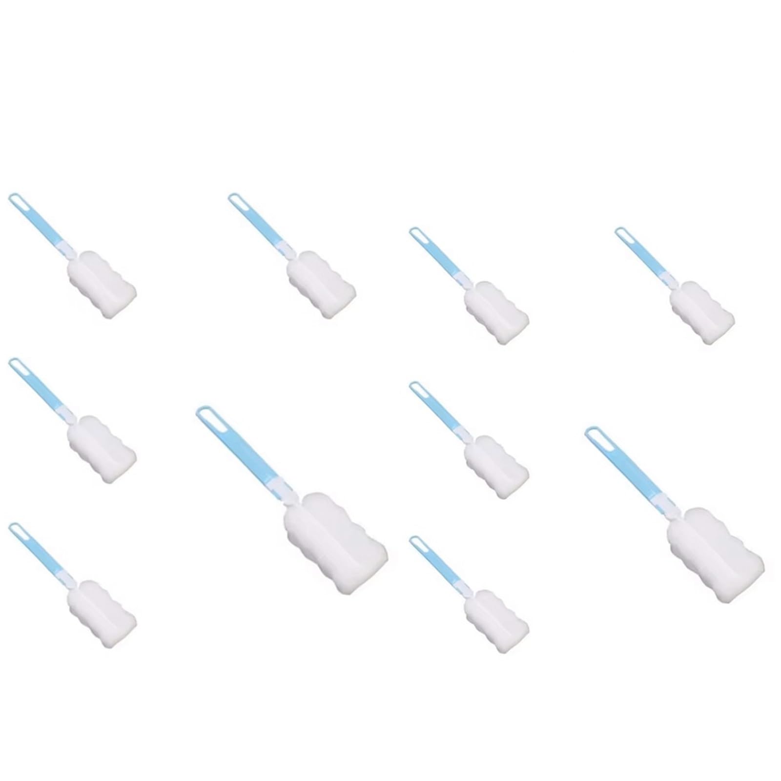 Goupillon Bouteille Brosse à éponge Douce à Long Manche, Brosse for Bouteille de Boisson, Verre de vin, Tasse en Verre, Outil de Nettoyage sans impasse pour la Cuisine(10PCS)
