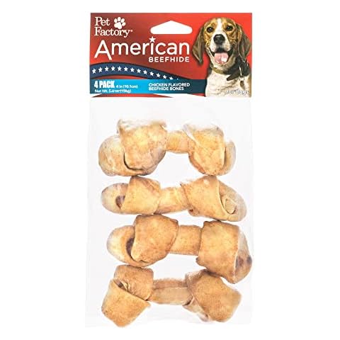 Pet Factory American Beefhide Knotted Bones - Chicken Flavor Cover