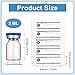 Threlaco 20 Pcs 2ml Sealed Sterile Empty Vials with Self Healing Injection Port Glass Penicillin Bottle with 20 Label Stickers