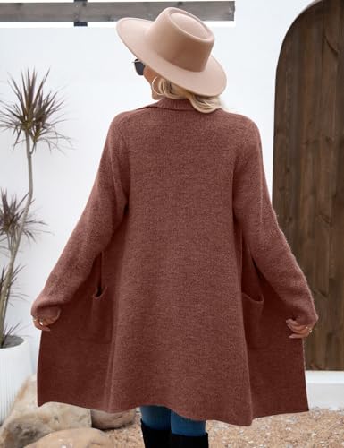 Image of CiCiBird Women Fall Long Cardigan Sweater Trendy Knit Jacket Coat Dressy Blazer Coatigan