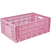 Amazon.com: AYKASA Collapsible Storage Bin, Plastic Stackable Box