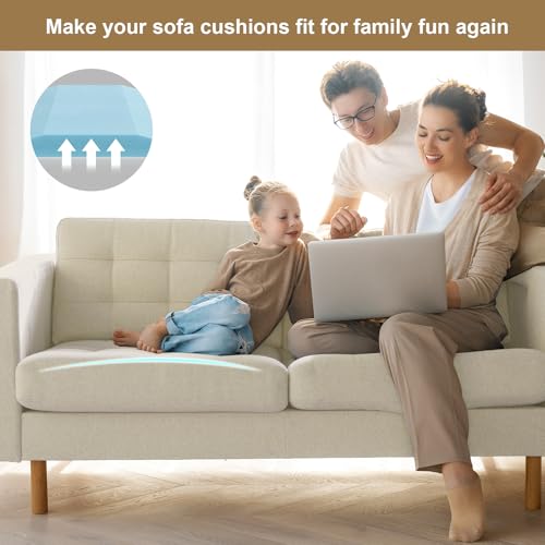 Image of Couch Cushion Support for Sagging Seat - 20 inch x 20 inch High-Density Trapezoid 40D Firm Foam Sofa Cushion Supports, Couch Supporter for Under The Cushions, Blue Set of 1
