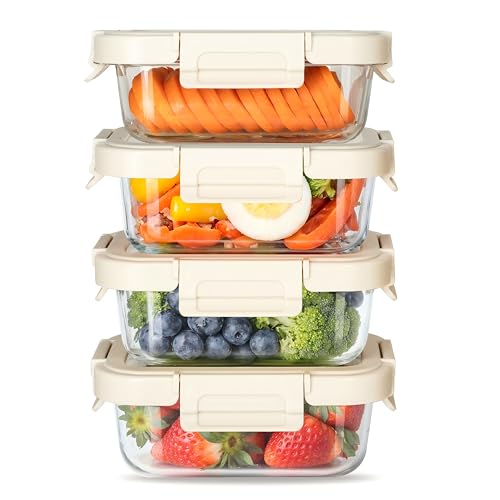 Simple Deluxe Glass Meal Prep Containers with Lids