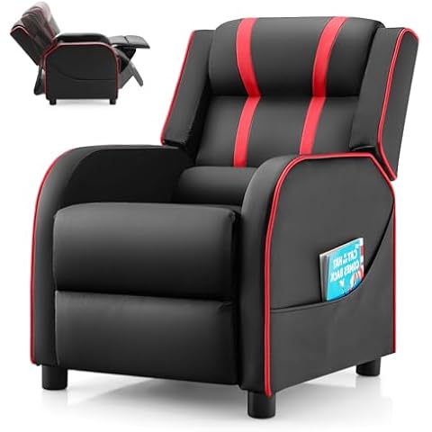 GYMAX Kids PU Leather Recliner Chair Cover
