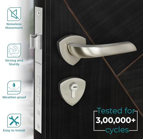 Image of Plantex Fully Brass Door Lock with 3 Years of Warranty /Main Door Lock for Home /Mortise Lock for Door - Main Door Lock Set (Sumer-3058, Matt)