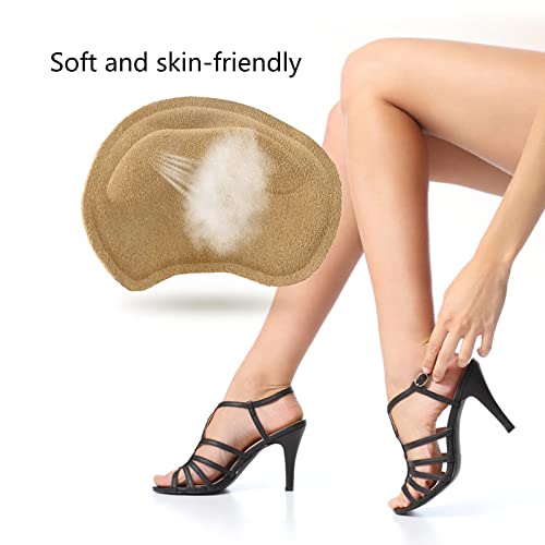 1 Pair Back of Heel Cushion Inserts Leather Heel Grips for Boot Loose Shoes Reusable Adhesive Heel Guards Liners - Thumbnail 3