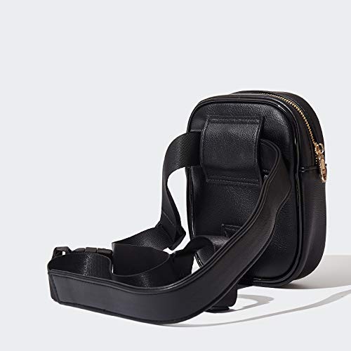 Pander Meia-calça arrastão – Bolsa de coxa, Arnês para mulheres, moderna com alça de perna, Preto, O