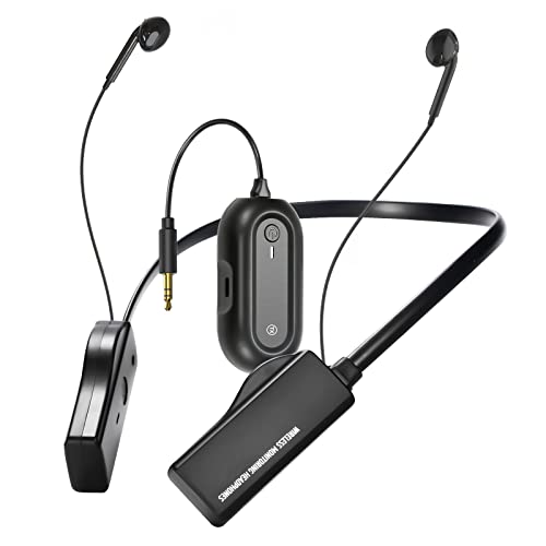 FULAIM Auriculares inalámbricos con Monitor de 2,4 G con transmisor Recargable y Mini Receptor, Sonido de Alta fidelidad, 28 Horas de duración de la batería para Escenario, Twitch, TikTok, LiveStream Cover