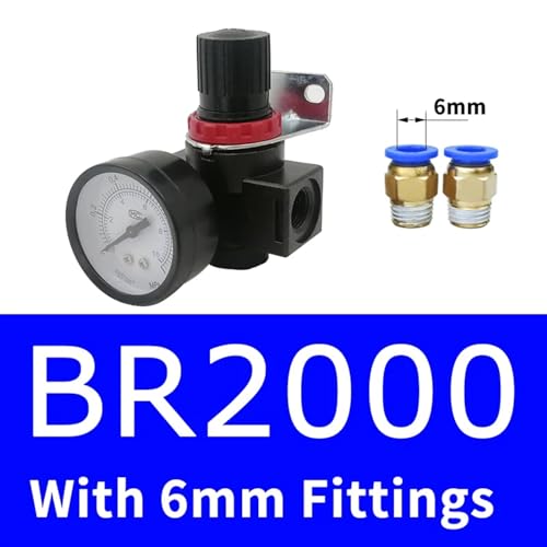 Régulateur de pression d'air BR2000 évite surpression outil compresseur jauge - 3