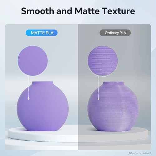 Image of Matte PLA Filament 1.75mm, 3D Printer Filament Dimensional Accuracy + /- 0.02mm, No Clogging, Higher Toughness, Cardboard Spool 3D Filament, 2 Pack Black