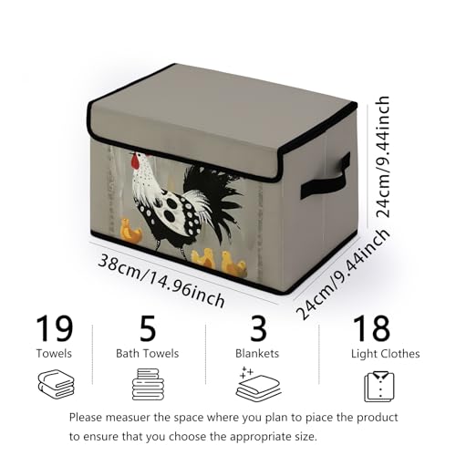 Image of Stackable Storage Bins with Lids,Closet Organizers Fabric Box for Home and Office,Blanket Clothes Organizers,Under Bed Storage Containers 3 Pack