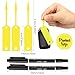 Woanger 2000 Pieces Self Locking Arrow Key Tags Car Key Labels Self Lock Identifierscar Parts Tags with 5 Pcs Black Pens for Office Automotive Shop Supplies(4 1/2 x 3/4 Inch,Yellow)