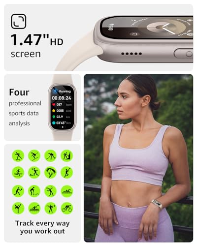 Asmoda Fitness Tracker (Answer/Dial Call), Smart Watch With 1.47 Inch Hd Touch Display thumb #2
