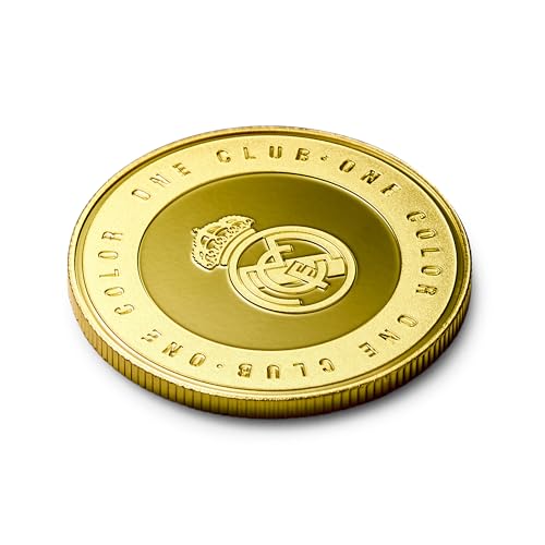 MOCIWORLD – Real Madrid – Sonderedition mit Vereinswappen und Inschrift One Club One Color – Sammlerstück – Goldfarben – Offizielles Produkt