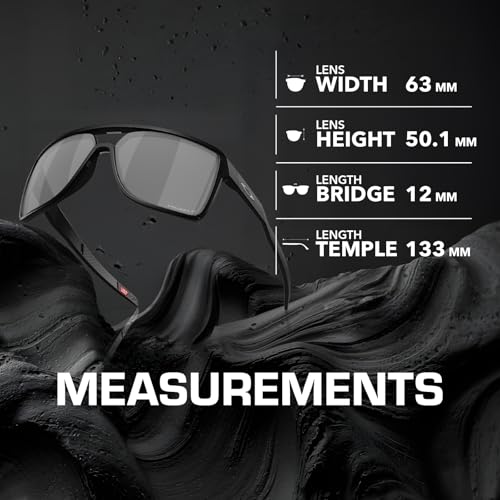 Image of Oakley CASTEL OO9147 Rectangle Shape Sunglasses With Official Eyewear Kit | Men's Sunglasses