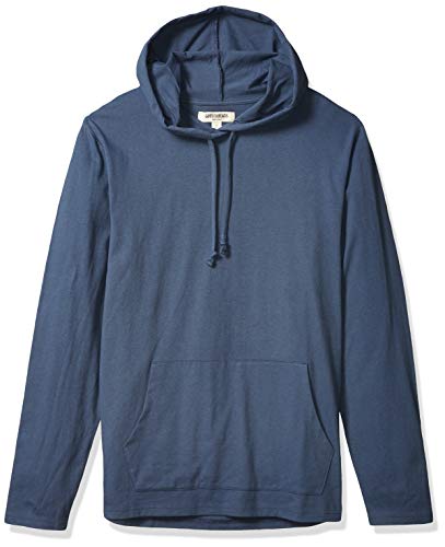 Amazon Brand - Goodthreads Men's Soft Cotton Long-Sleeve Pullover Hoodie T-Shirt, Denim Blue, Medium Tall